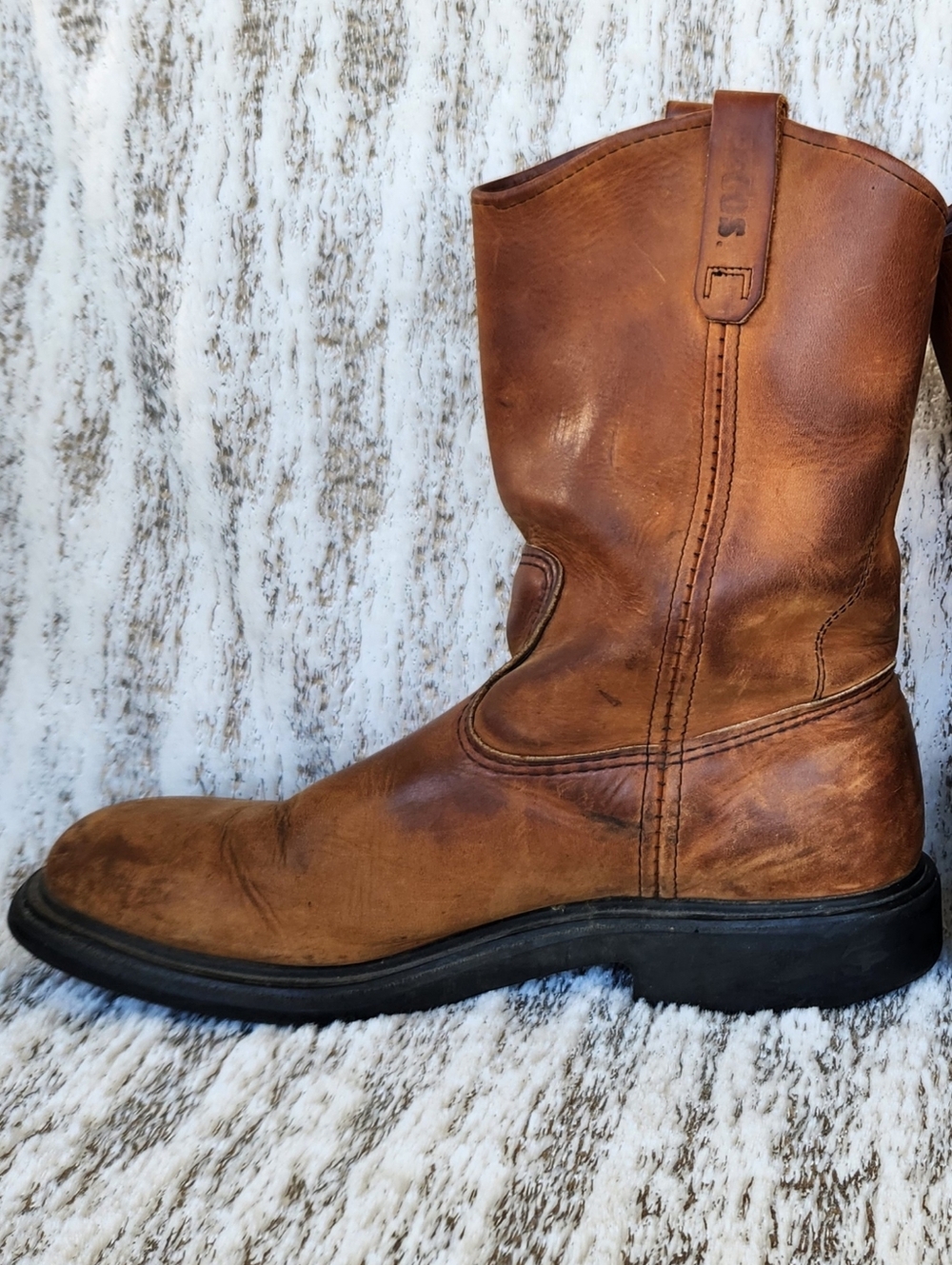 Red Wing Vintage "Pecos" Boots Brown Leather 1990's Western Work, Men's Size 10E - Picture 7 of 13
